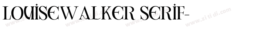 LouiseWalker Serif字体转换